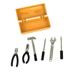Charming Miniature Dollhouse Toolbox - Comes with【Toolbox and 6 Tools】- Ideal Gift & Children's Toy