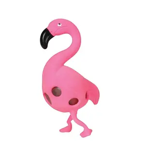 WARM FUZZY Toys Rainbow Bead Buddies Squishy Flamingo Bird Toy | Stress Relief Toy Suitable for Autism & ADHD | Funny Sensory Fidget Great for Home, Classroom, Birthday Party Favors