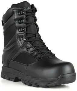 LA Police Gear Sector Black 8" Side-Zip Waterproof Duty Boot