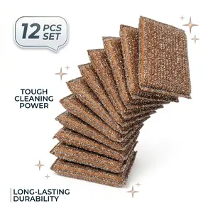 12 Piece Jacquard Steel Wire Scrub Pads