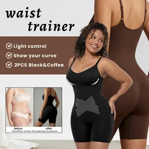 2PCS New Fashionable Waist Opening Shapewear Set, Suitable For Various Seasons And Combinations, Plus Size Women's Clothing, Sexy Shaping