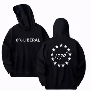0 Liberal Hoodie 1776 Funny Dad Menswear Graphic Casual Fleece Fabric Pullover Hooded Sweatshirt Trendy Tops Collection for Unisex, Perfect Gift