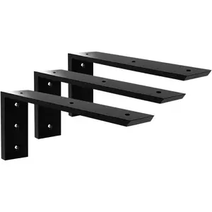 Countertop Support Bracket 18 Inch 3 Pack Countertop Bracket for Granite 3/8" Thick 18"x8"x2.5" Heavy Duty L Brackets Shelf Brackets Metal Corbels for Quartz/Granite//Concret/ Laminate Countertops