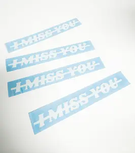 I MISS YOU Decals - Simple Blue Design with "I MISS YOU" Text, Ideal for Personalize Your Space