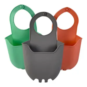 Silicone Sink Caddy Infinity Sponge Holder with Strap (random color)
