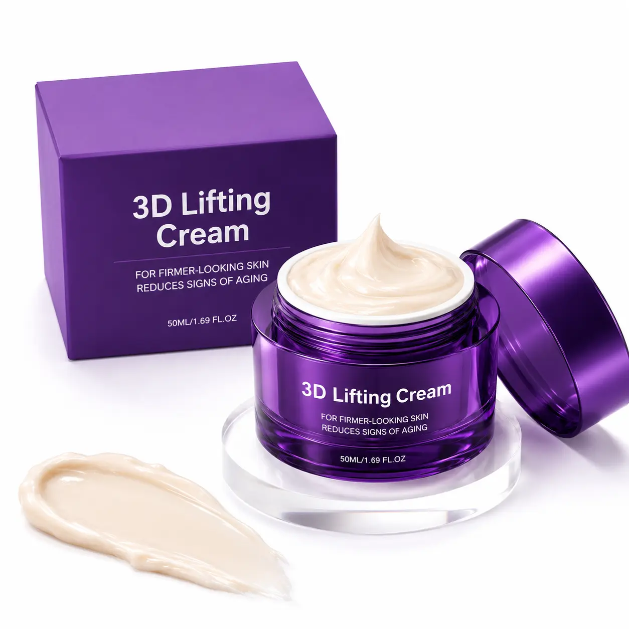3D Lifting Cream | Korean-Inspired Facial Moisturizer | Nourishing Cream for Face & Neck | Silky Butter Texture | 1.69 fl oz