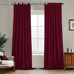 1PC Simple Blackout Curtain, High-Density Woven Fabric, New Sun Protection Insulation UV-Resistant, Multiple Colors Available, Easy Installation, Thermal Insulated Curtain