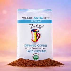 Tylers Coffee - The First & Only Acid Free Coffee | Organic Ground Coffee Easy on Stomach