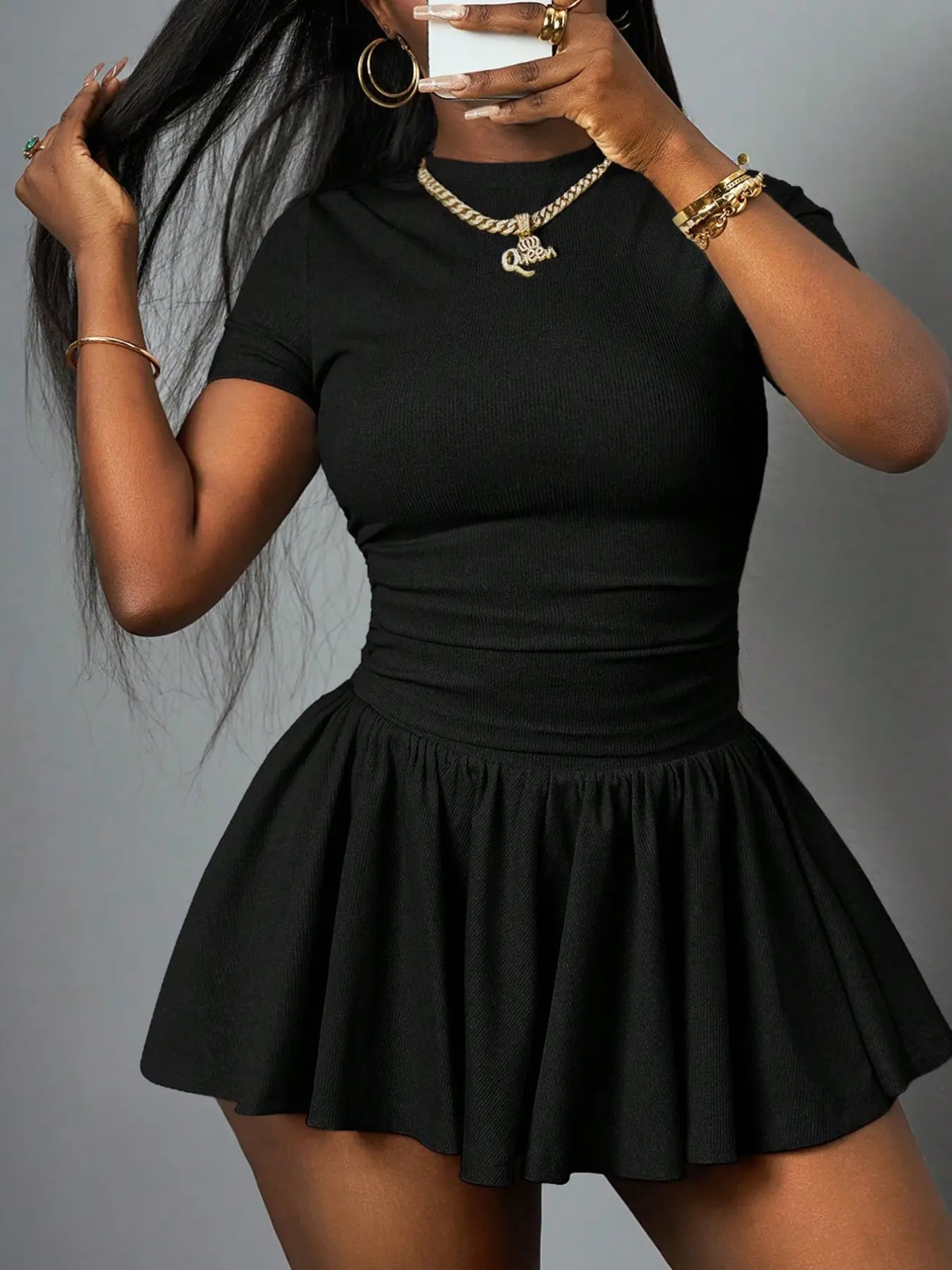 what to wear over a sleeveless black dress - TikTok Shop