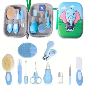 Baby Care Set, 10 Piece Baby Safety Kit Includes Brush, Comb, Nail Clippers, Nasal Aspirator, Essential Newborn Gift for Boys & Girls