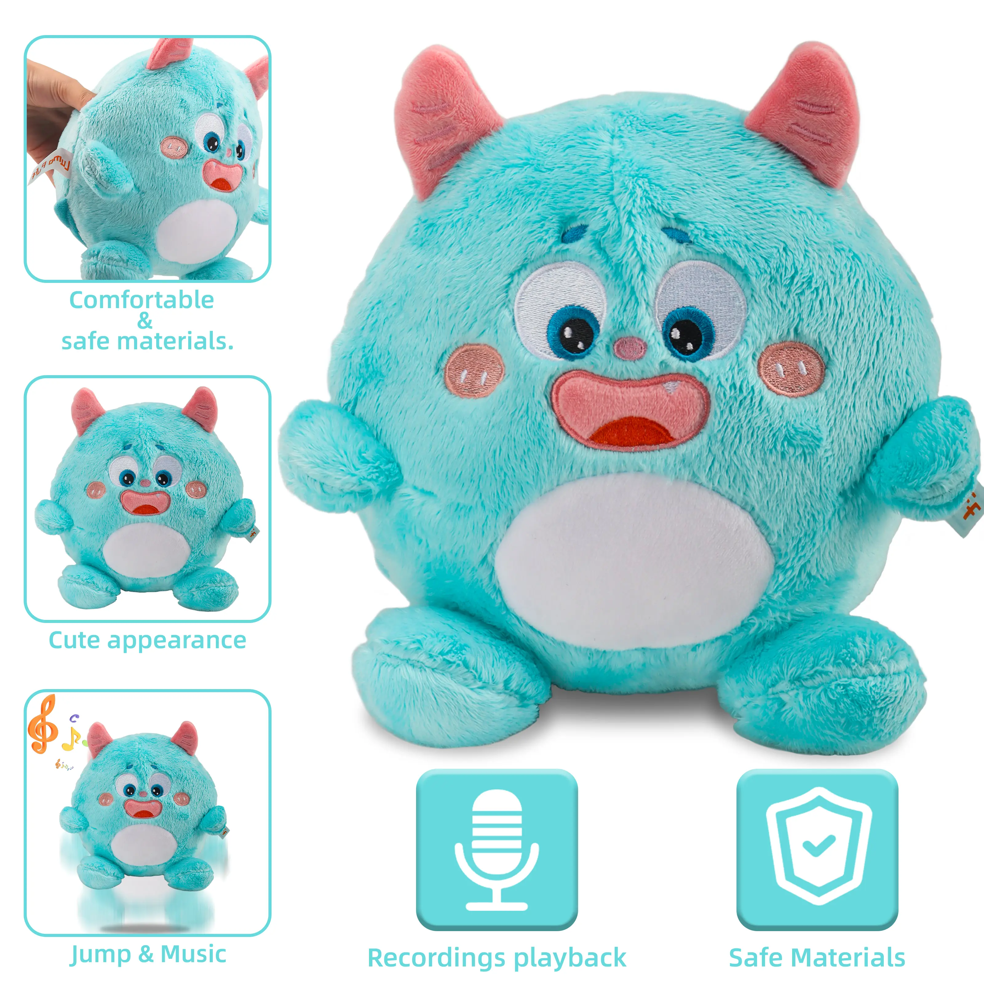 Lumo Puff Bouncing Monster Plush Toy - 9.5