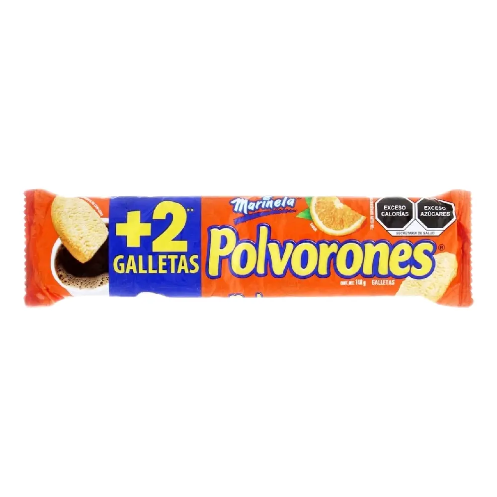 5 pack Galleta Polvorones Sabor Naranja