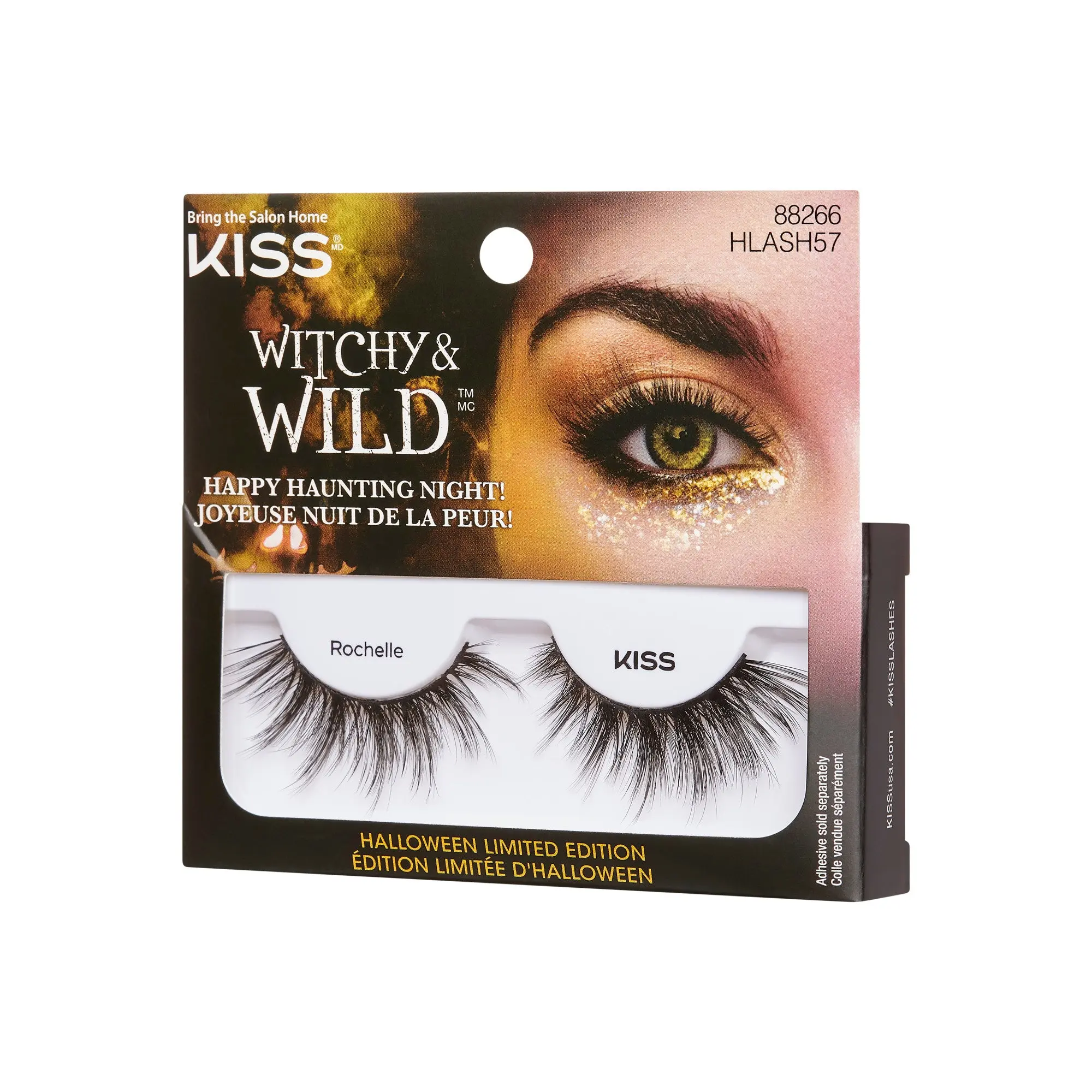 Kiss Halloween False Eyelashes - Rochelle | 1 Pair, Strip Lashes, 14mm