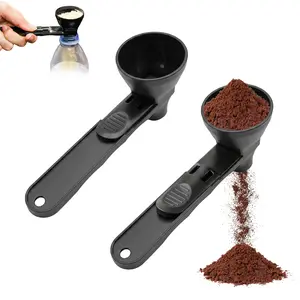2PCS Sliding Spoon Protein Powder Funnel, High Quality BPA Free Plastic Scoop for Pre Workout Creatine Coffee Milk Chocolate Smoothie, Great Valentine Father Day Anniversary Gift