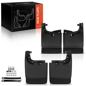 4-Piece Truck Mud Flaps & Splash Guards Set for Ford F-250 F-350 F-450 F-550 Super Duty 2017-2018, Front & Rear Splash-Proof Guard Panels, Black Polypropylene Contoured Design with TPE Hardware, OE Standards,All-Weather, Complements Vehicle Lines,, Rust G
