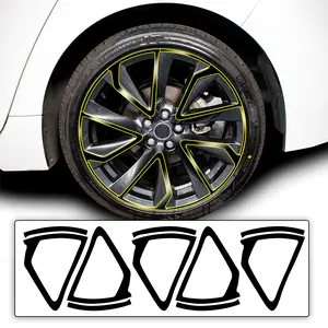 Toyota Corolla 2020-2026 Wheels Blackout Chrome Delete Kit – Precut Gloss Black Vinyl Overlays