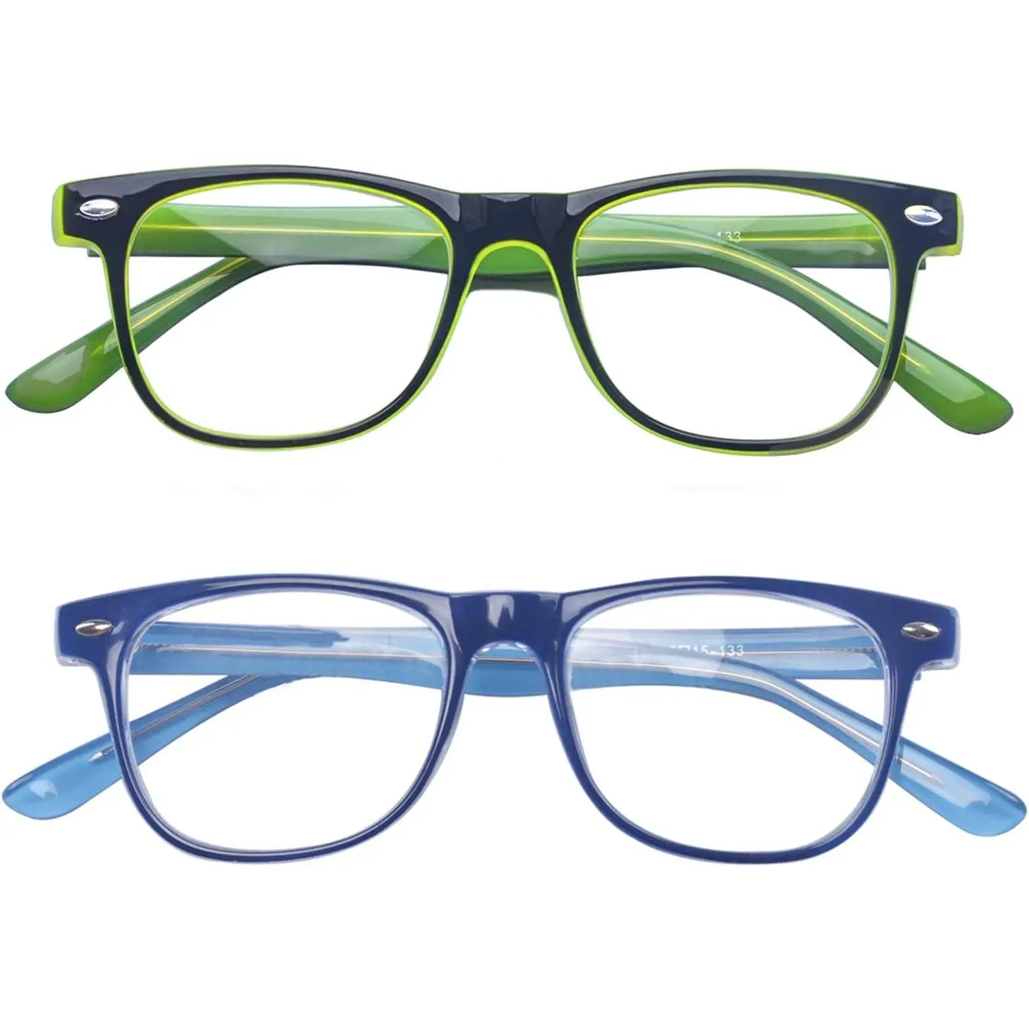 Kids' Blue Light Blocking Glasses, Lightweight Plastic Frame for Boys & Girls Ages 3-12, Polycarbonate Lenses for Computer Eye Protection, Anti-Eyestrain & Prescription OK, Blocks 99%, Daily Use, Durable, Frame/Glasses, Protect Children's Eyesight