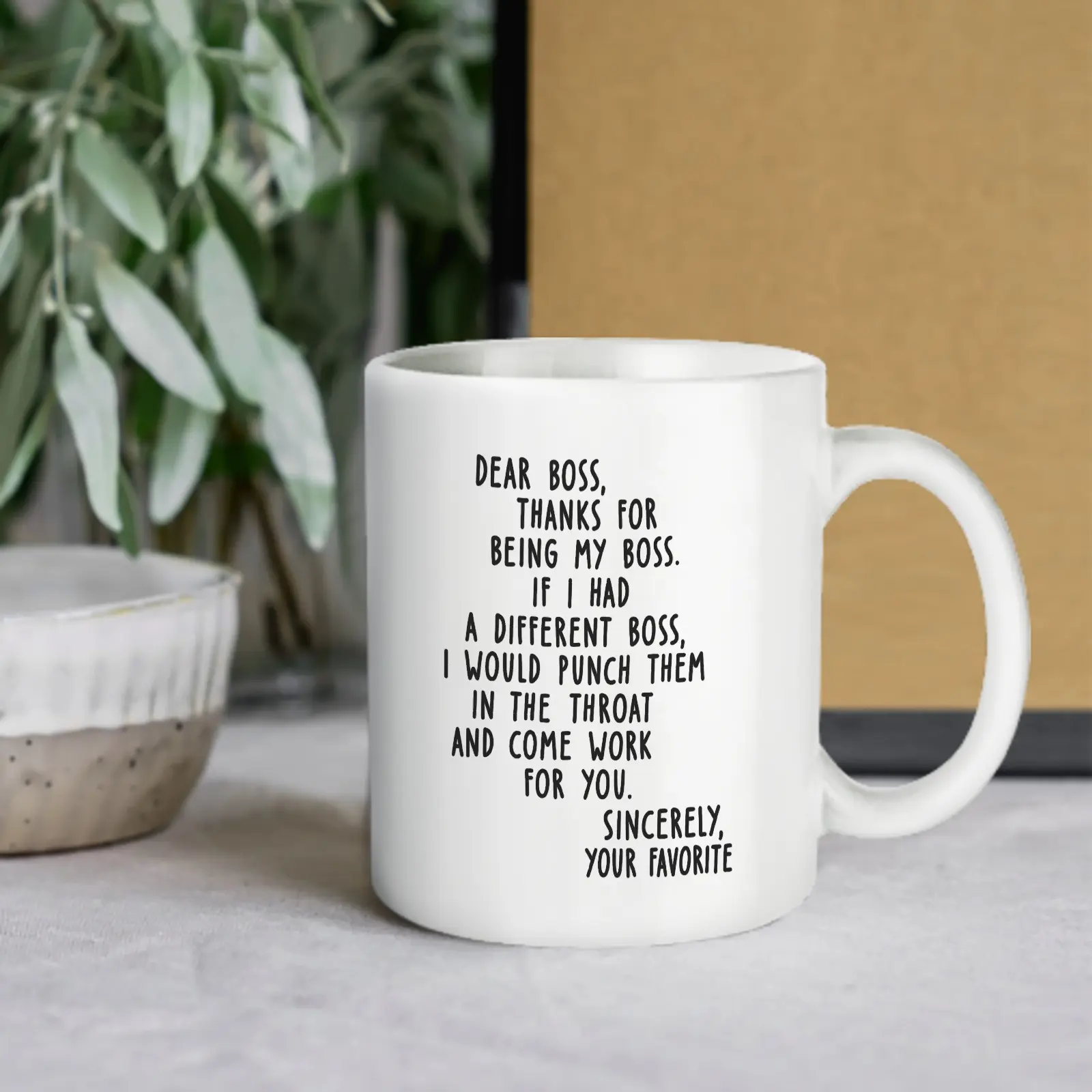 11-ounce ceramic mug, Best Boss coffee cup,Washable Drinkware for Office &  Home, Ideal Gift for Friends Family Coworkers - TikTok Shop