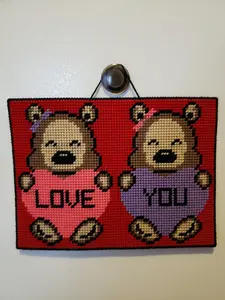 Valentine's Love You Bears Door or Wall Hanger