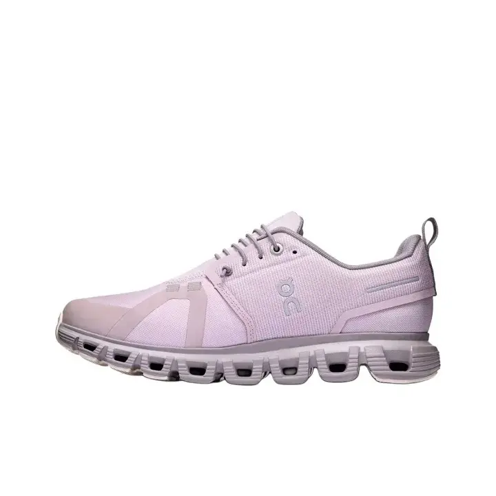 Light Pink Matte Synthetic Upper Trail Running Sneakers, Strap Overlay Support Design, Segmented Hollow Cloud Cushion Midsole, Deep Lug Non-slip Outsole, Low-top Lightweight Waterproof Casual Hiking Athletic Shoes