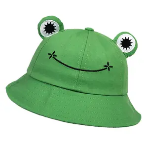 1pc Personality Frog Shaped Fisherman Hat with Embroidery for Men and Women,Sunshade,Warmth,Ear Protection Basin Hat for Holiday