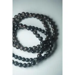 snowflake obsidian crystal bracelet
