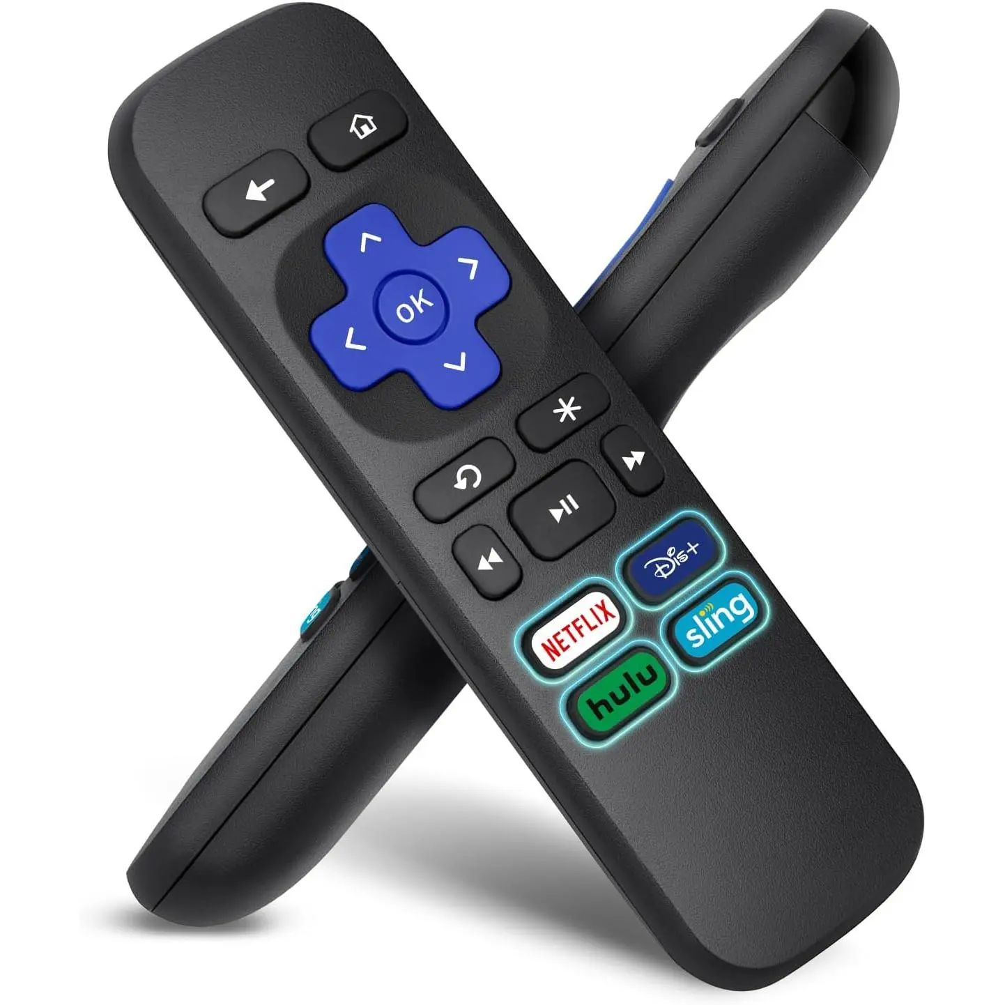 Roku Box Replacement Remote Accessory with Buttons - Compatible with Roku Express, Premiere, 1, 2, 3, 4 (HD, LT, XS, XD) - Not for Stick, TV or Game, Accessories, Button