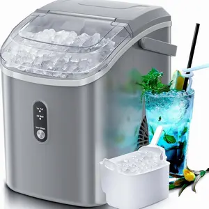 Nugget Countertop Ice Maker with Soft Chewable Pellet Ice - grey