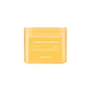 MEDIHEAL Vitamide Brightening Pad - Vegan Face Hypoallergenic Pads with Niacinamide, Sea Buckthorn - Radiance Boosting Pads for Clear, Illuminating Skin 100 Pads
