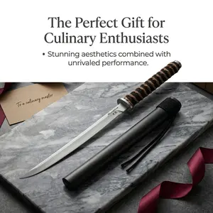 New Ultra Sharp Portable Chef Knife with Scabbard High-Quality Sushi Knife for Kitchen Gift - Versatle High-carbon Stainless Steel Culinary Tool for Kitchen& Restaurant