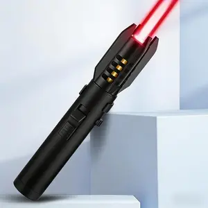 Refillable Butane Torch Lighter with Adjustable Windproof Jet Flame & Safety Lock, High Temp Cooking Torch for BBQ, Camping, Candles, Fireplace, Soldering (Gas Not Included)