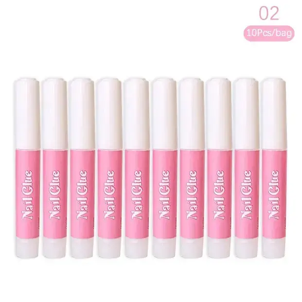 Nail Glue 50pcs/100pcs, Fast Drying & Long Lasting Formula, Gentle Non-Irritating Adhesive, Professional Nail Art Glue for Home & Salon Use