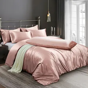 6 Pieces Duvet Cover Full/Queen Size Luxury Bedding Duvet Cover Set with 1 Soft Duvet Cover, 4 Queen Pillowcases and 1 Body Pillowcase, Champagne