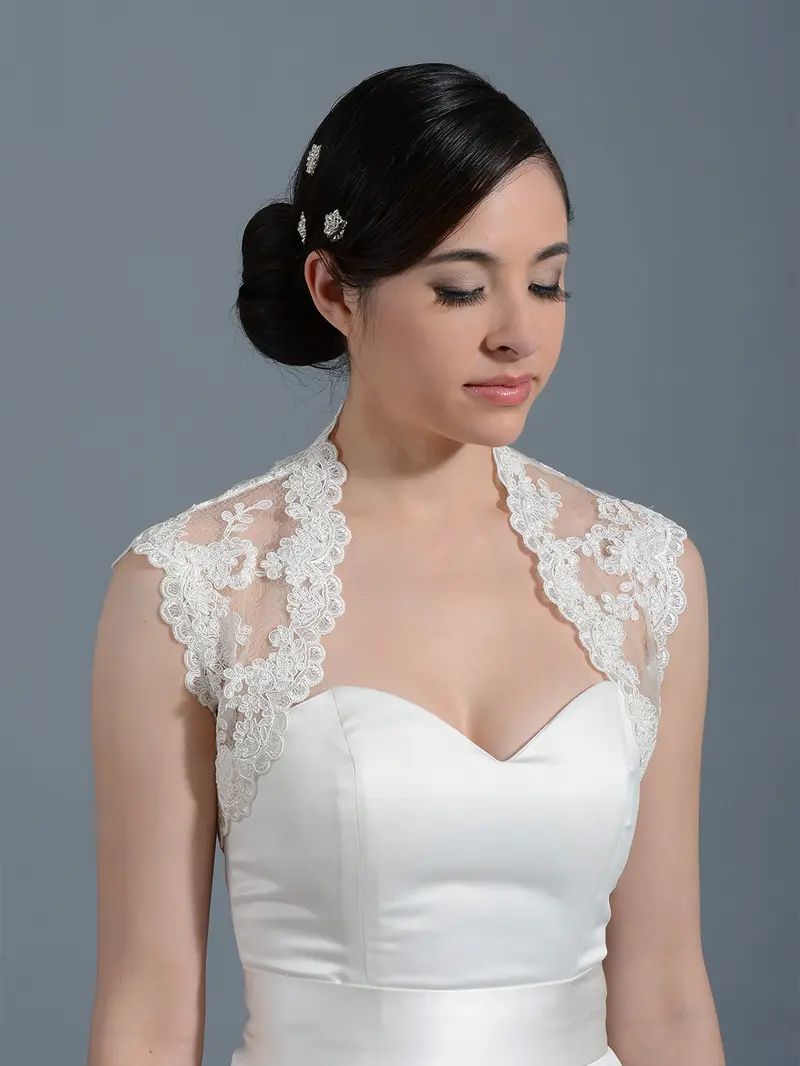 Off-Shoulder Lace Bolero Wedding jacket wedding dress topper - TikTok Shop