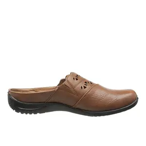 Easy Street Womens Forever Cut Out Mules Flats Casual - Brown