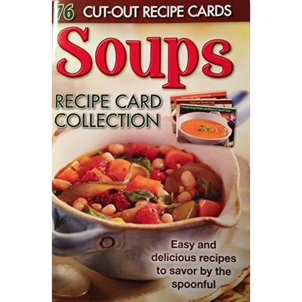 USED Book - Soups Recipe Card Collection: 76 Cut-Out Recipe Cards by PIL Cookbooks (Paperback)