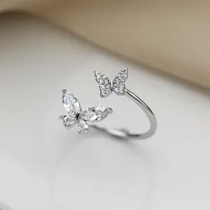 Sterling Silver Butterfly Ring for Women Sterling Silver Butterfly Ring for Women