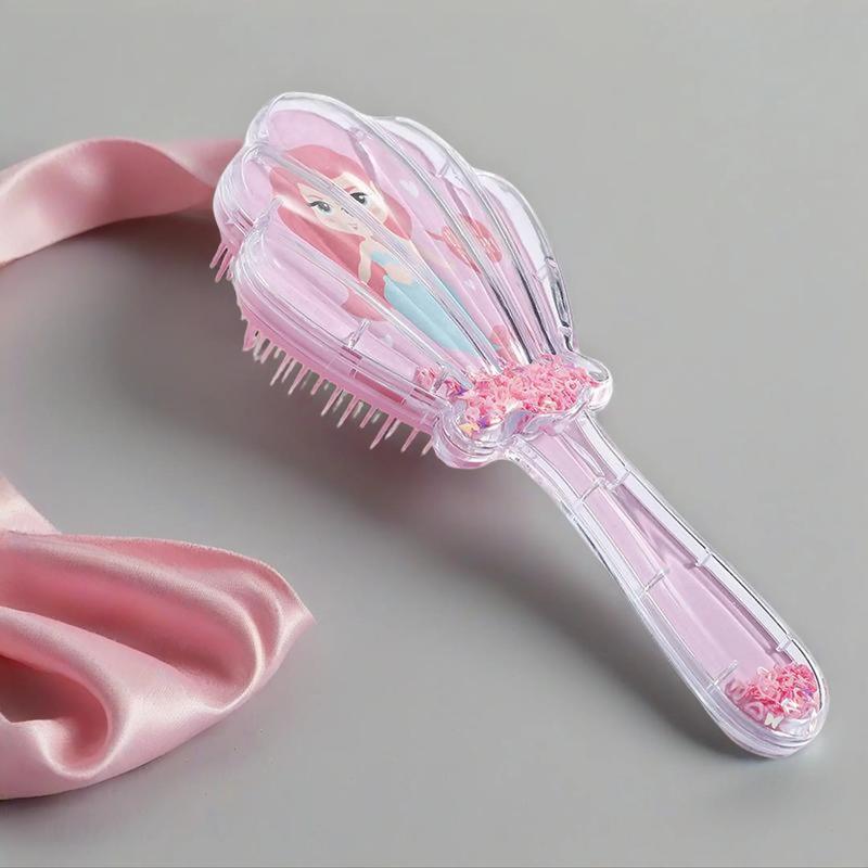 Soft Bristle Mermaid Brush – Painless Detangling + Soothing Scalp Massage