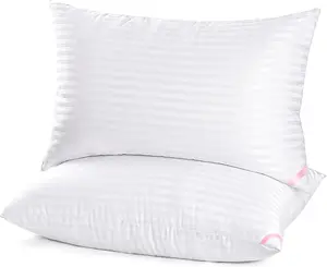 Hotel Collection Bed Pillows for Sleeping 2 Pack Queen Size，Pillows for Side and Back Sleepers,Super Soft Down Alternative Microfiber Filled Pillows,20 x 30 Inches