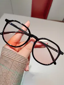 Trendy Large Frame Blush Glasses, Must-Have Sunglasses for Stylish Street Photography, Fashionable and Versatile, Perfect for Sun Protection