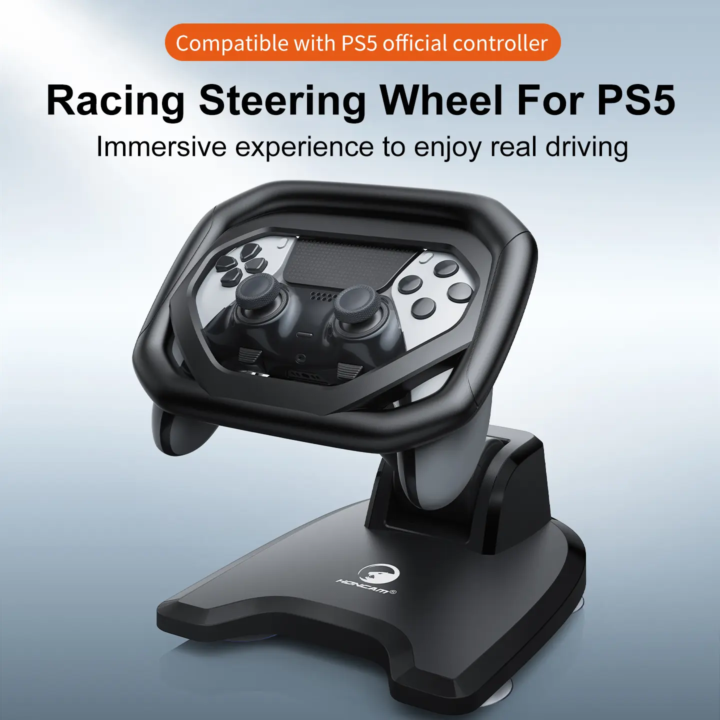 Ps5 Racing Game Steering Wheel Controller, Compatible with Ps5 Handle & Elite Handle, 180 Degree Turn Angle, Suction Cup Base Included, Game Console Accessories, Gaming Accessories