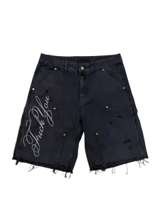 VINTAGE BLACK ‘F You’ Carpenter Jorts
