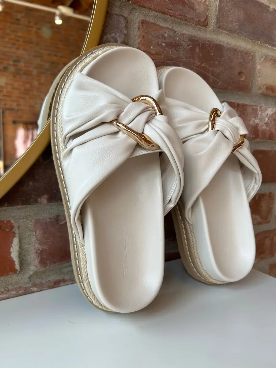 Cove Cream Gold Embellished Sandal