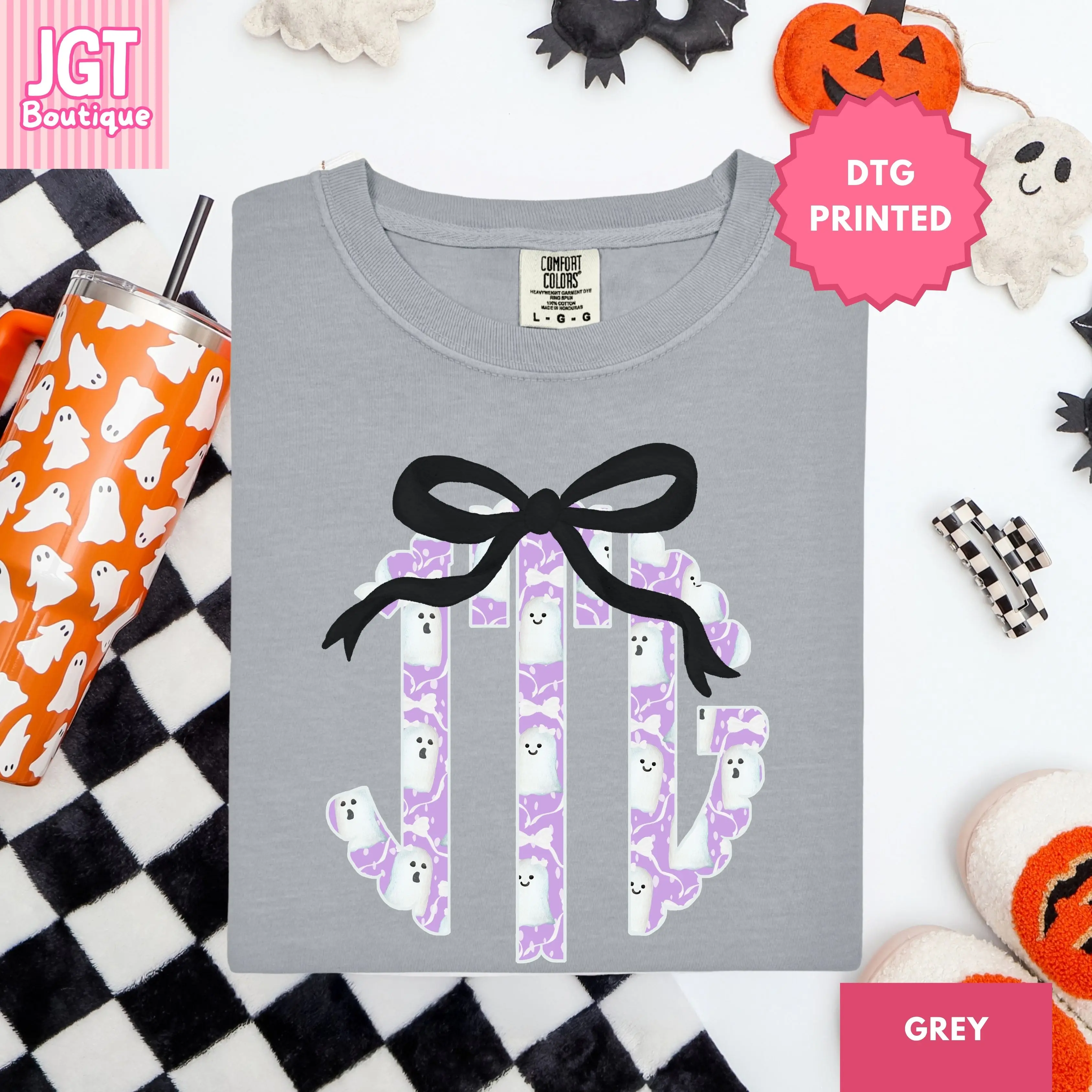 Custom Halloween Monogram Shirt (Leave First Name Initial, Last Name Initial, Middle Name Initial in Notes at Checkout), Custom Name Shirt, Personalized Name Shirt, Custom Monogram Shirt, Custom Monogrammed Shirt