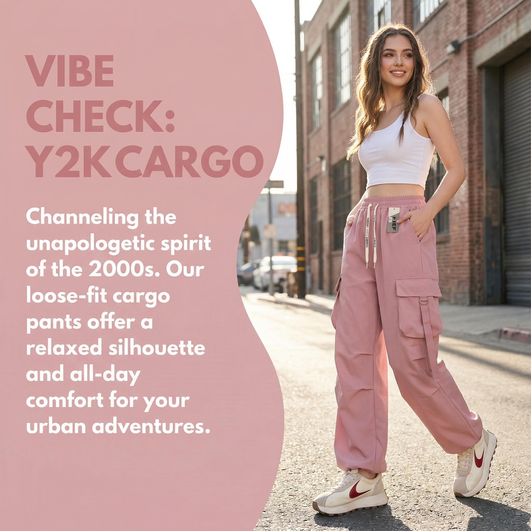 cargo pants women,baggy pants,Women's Loose Work Pants Wide Leg High Waist Sports Leisure Pants with Pockets - Comfortable for Daily Wear, Multifunctional, Diverse Colors, Breathable Sports Underwear, All Seasons, Plain Pattern, Womenswear Bottom