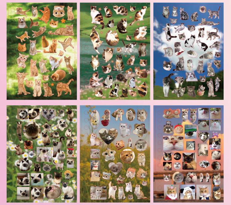 Ultra-Cute Cat-Themed Sticker Book—Featuring 800 adorable cat stickers (30 sticker sheets) in one book—Perfect for journals, crafts, and planners. TikTok Exclusive: Now Trending!