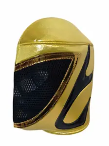 Wrestling And Wrestler Clothing Adult-Size Traditional Mexican Luchador Tinieblas Wrestling Mask, Gold-Detailed Accessories, Party Wear for Mexican Theme Events