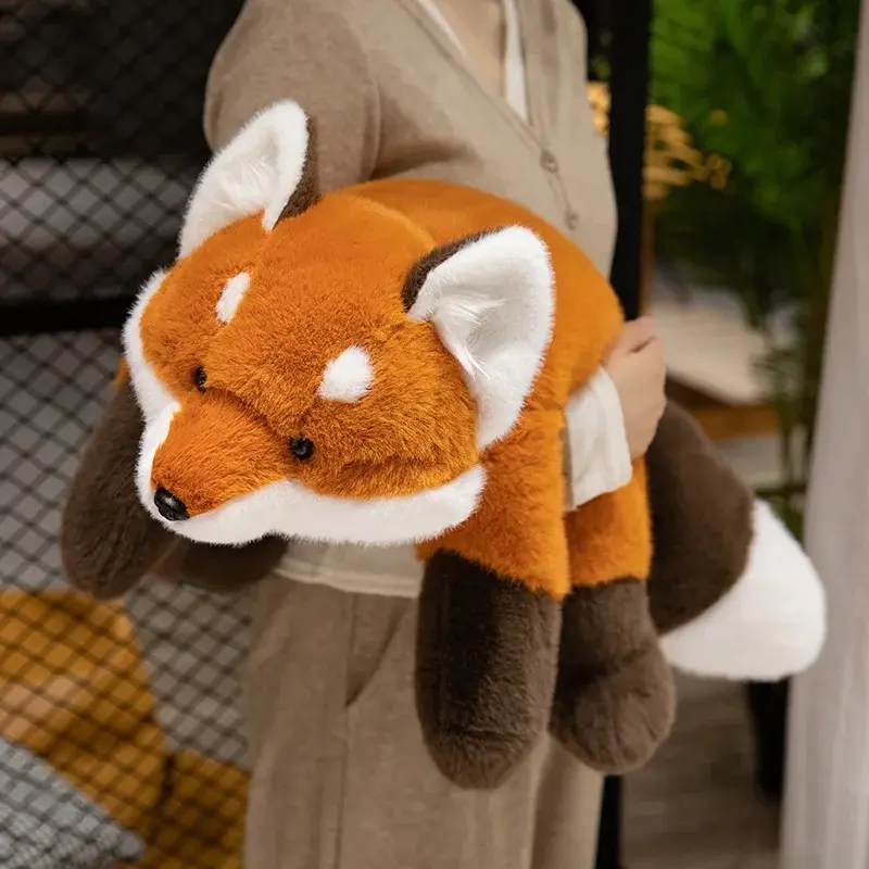 Kawaii Fox Plushies (30-60cm) - Soft Fabric Prone-Position Cuddly Stuffed Animals for Girl, Baby, Ideal Gift & Decor (Toys & Hobbies, Educational Toys Accessory)