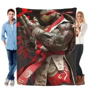 Martial Arts and Technology Ninja Turtle Blanket Super Soft Flannel Blanket, an Ideal Gift For Children and Enthusiasts on Special Occasions. Perfect For Use at Home, Office, Outdoors and Parties.