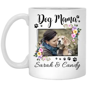 CubeBik Personalized Custom Photo Dog Mama Coffee Mug - Mother's Day Gift For Dog Mom - Fur Mom Gift